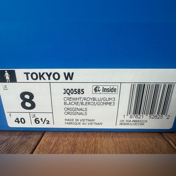 adidas Tokyo Women’s White Sneakers with Blue & Red Stripes main image 4